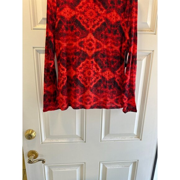 INC International Concepts Red & Black Lava Lamp Long Sleeve Top - Picture 5 of 9